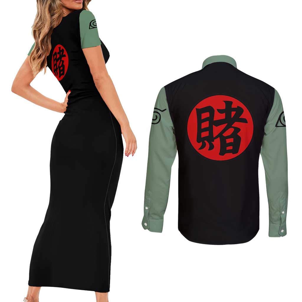 Tsunade Senju - Naruto Couples Matching Short Sleeve Bodycon Dress and Long Sleeve Button Shirt Anime Mix Manga Style