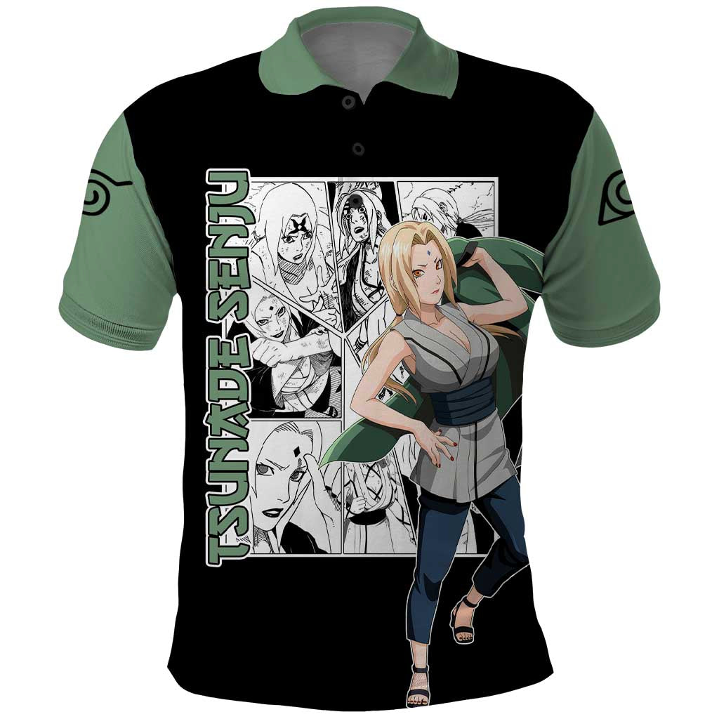 Tsunade Senju - Naruto Polo Shirt Anime Mix Manga Style