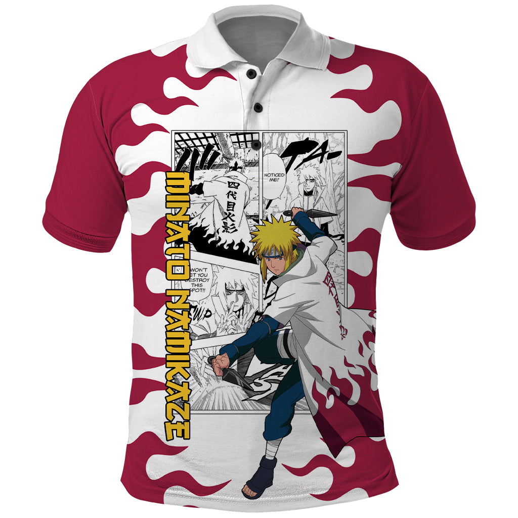 Minato Namikaze - Naruto Polo Shirt Anime Mix Manga Style