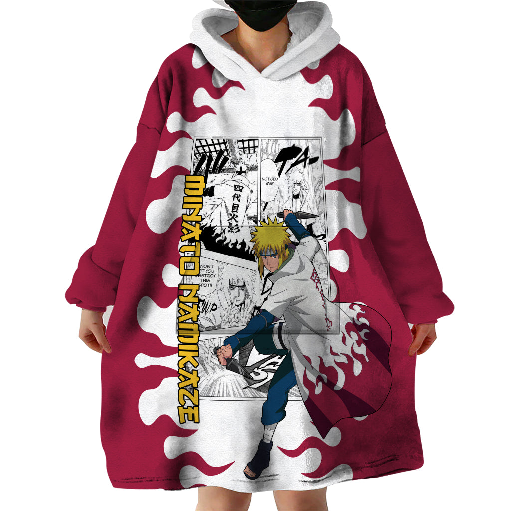Minato Namikaze - Naruto Wearable Blanket Hoodie Anime Mix Manga Style