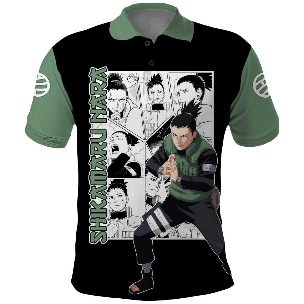 Shikamaru Nara - Naruto Polo Shirt Anime Mix Manga Style