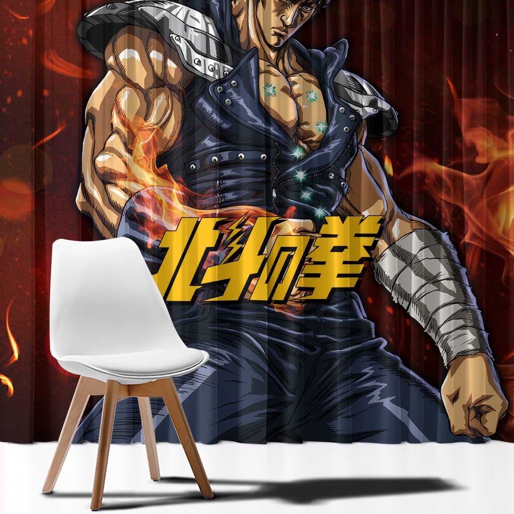 Kenshiro - Fist of the North Star Window Curtain Anime Style