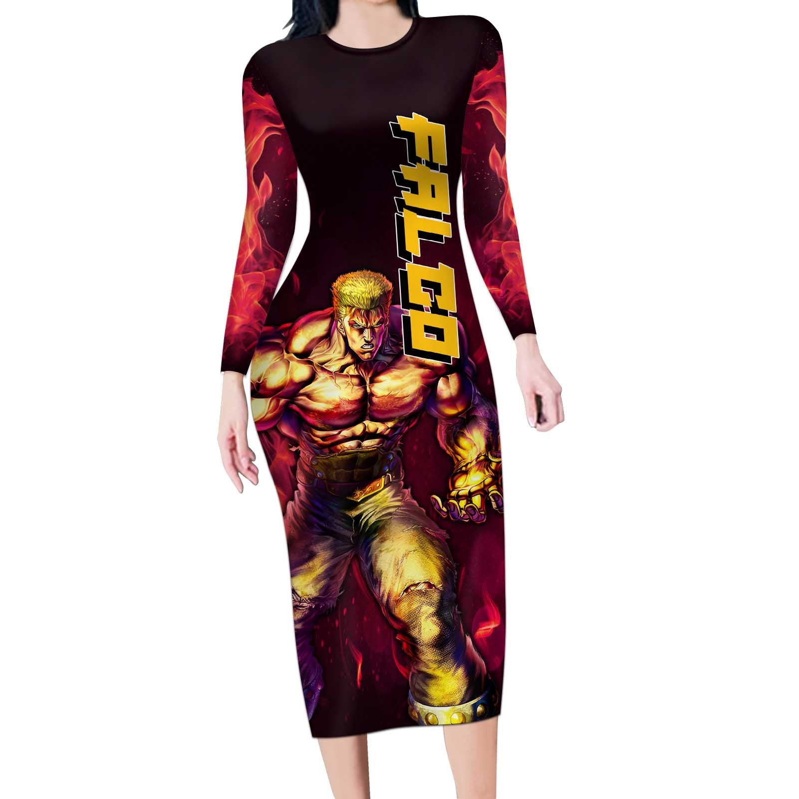 Falco - Fist Of The North Star Long Sleeve Bodycon Dress Anime Mix Manga Style