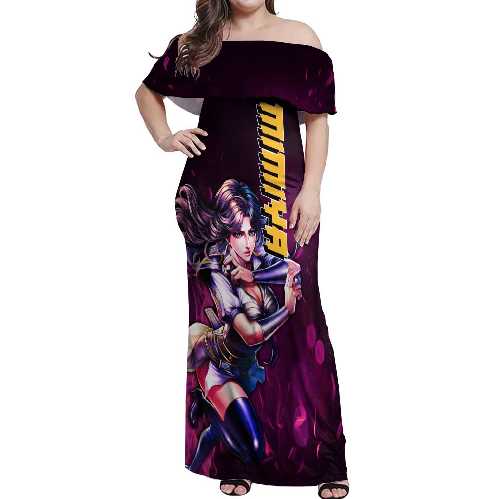 Mimiya - Fist Of The North Star Off Shoulder Maxi Dress Anime Mix Manga Style