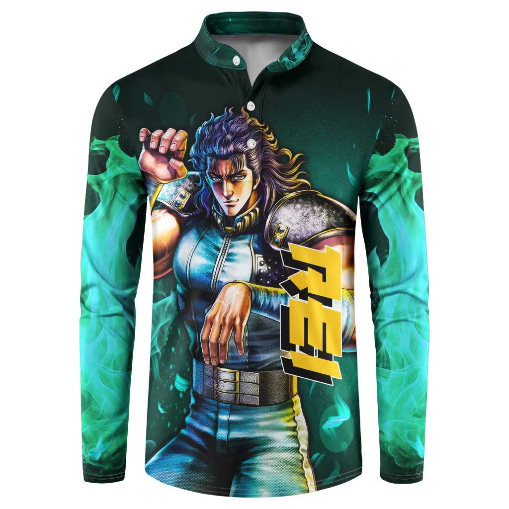Rei - Fist Of The North Star Button Sweatshirt Anime Mix Manga Style