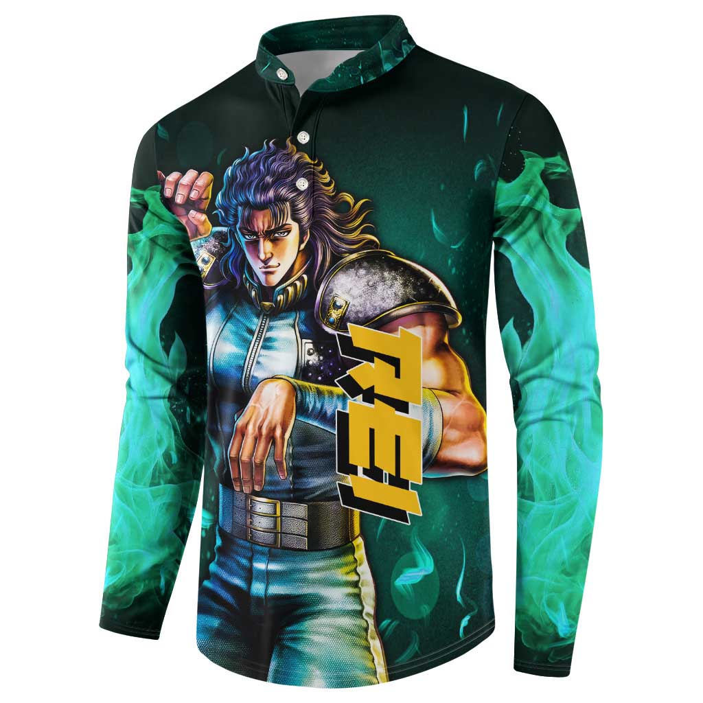 Rei - Fist Of The North Star Button Sweatshirt Anime Mix Manga Style