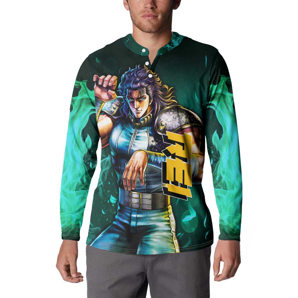 Rei - Fist Of The North Star Button Sweatshirt Anime Mix Manga Style