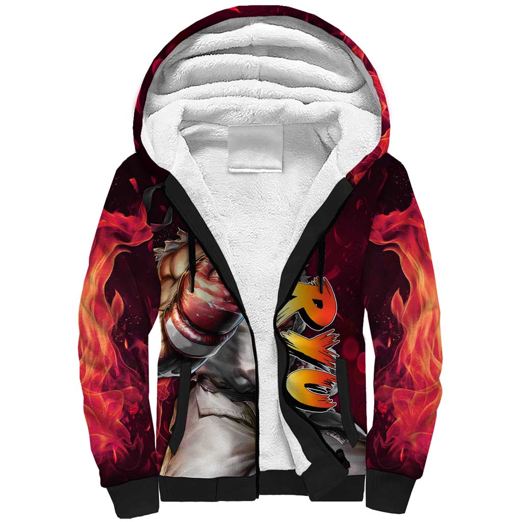 Ryu - Street Fighter Sherpa Hoodie Anime Style