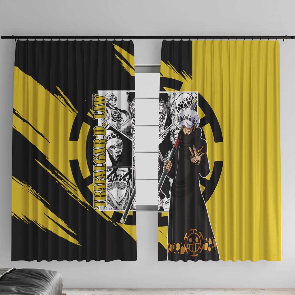 Trafalgar D. Law - One Piece Window Curtain Anime Mix Manga Style