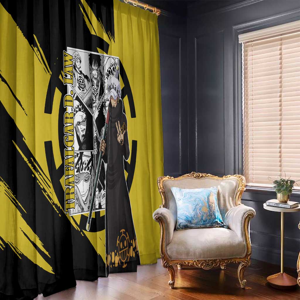 Trafalgar D. Law - One Piece Window Curtain Anime Mix Manga Style