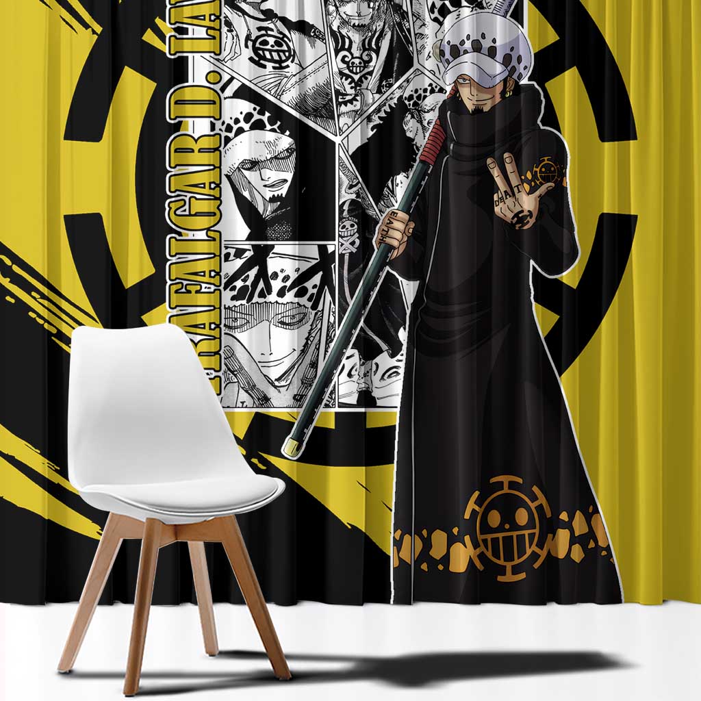 Trafalgar D. Law - One Piece Window Curtain Anime Mix Manga Style