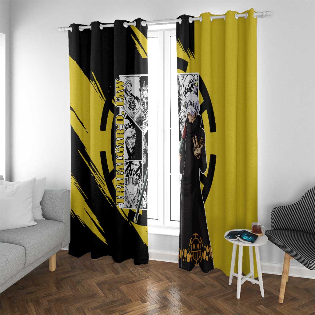 Trafalgar D. Law - One Piece Window Curtain Anime Mix Manga Style
