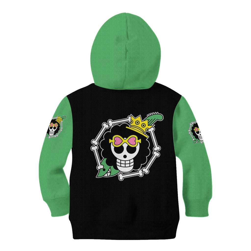 Brook - One Piece Kid Hoodie Anime Mix Manga Style
