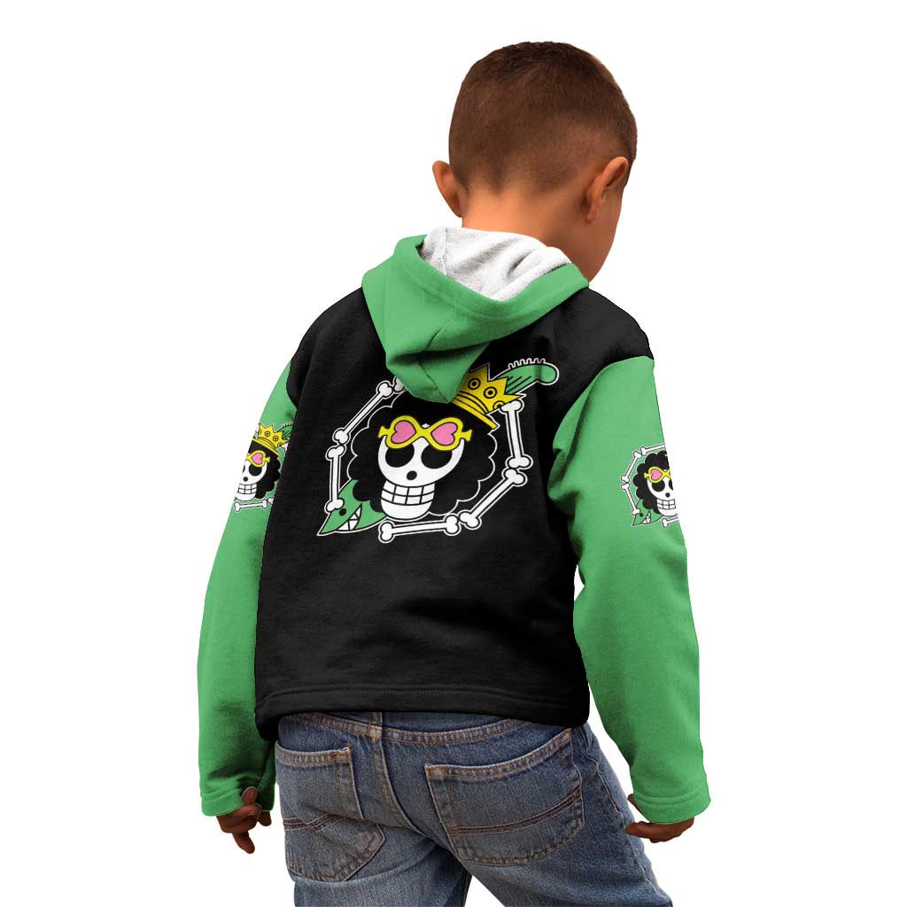 Brook - One Piece Kid Hoodie Anime Mix Manga Style