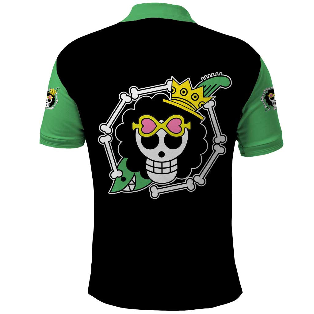 Brook - One Piece Polo Shirt Anime Mix Manga Style