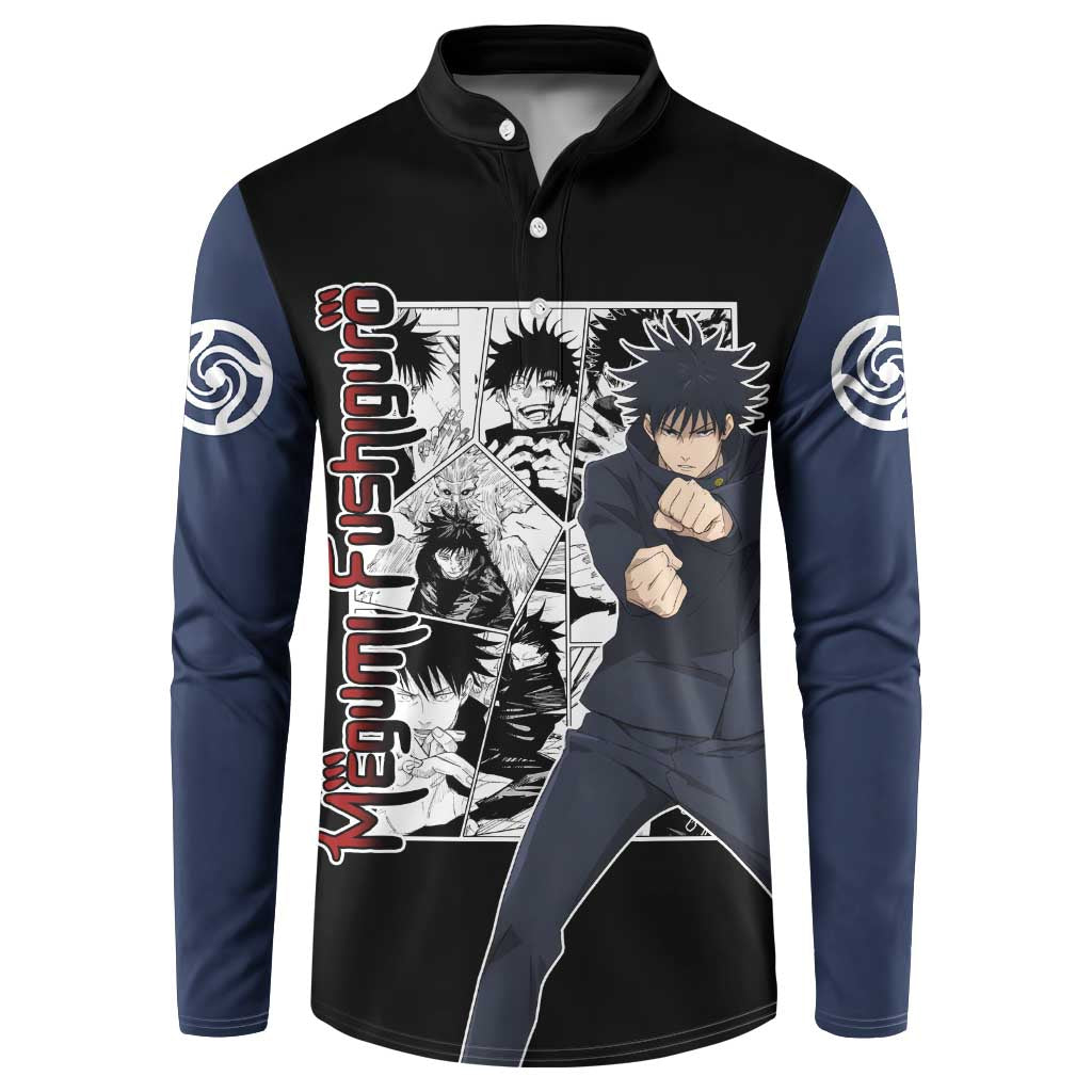Megumi Fushiguro - Jujustu Kaisen Button Sweatshirt Anime Mix Manga Style