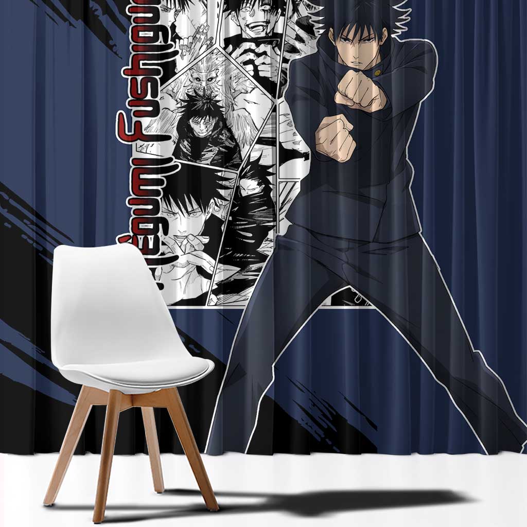 Megumi Fushiguro - Jujustu Kaisen Window Curtain Anime Mix Manga Style