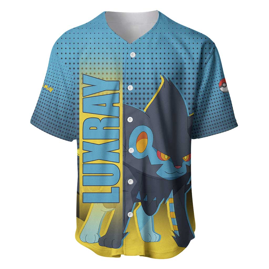 Luxray from Poké Baseball Jersey with Electric Type Power and Dynamic Pose Design - The Mazicc