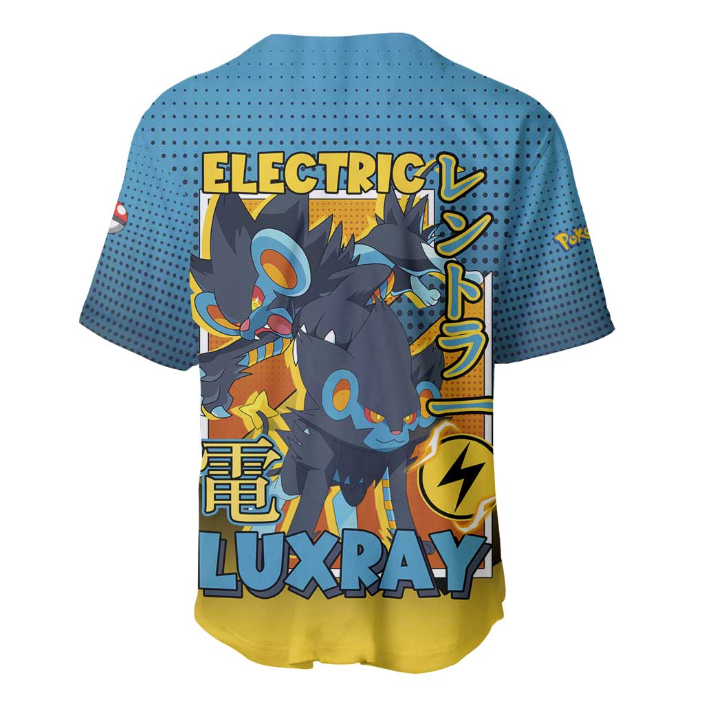 Luxray from Poké Baseball Jersey with Electric Type Power and Dynamic Pose Design - The Mazicc