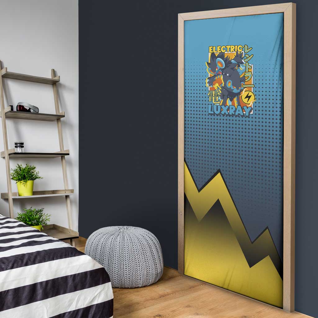 Luxray from Poké Door Cover with Electric Type Power and Dynamic Pose Design - The Mazicc