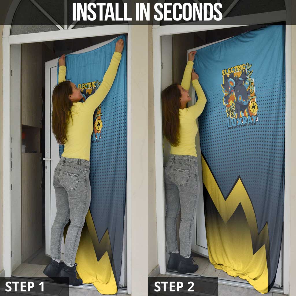 Luxray from Poké Door Cover with Electric Type Power and Dynamic Pose Design - The Mazicc