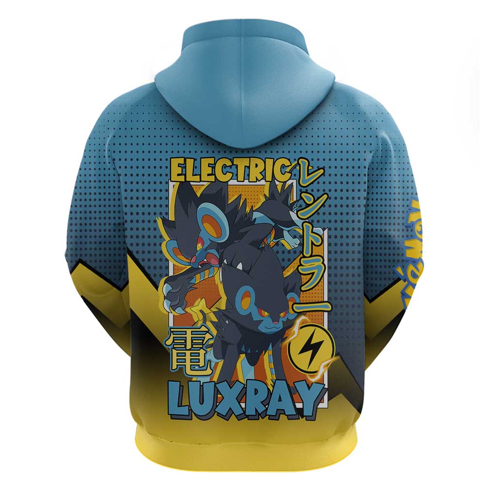 Luxray from Poké Hoodie with Electric Type Power and Dynamic Pose Design - The Mazicc