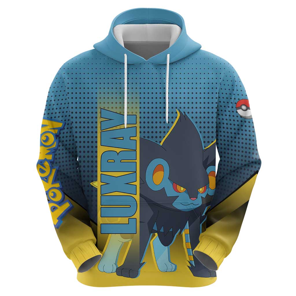 Luxray from Poké Hoodie with Electric Type Power and Dynamic Pose Design - The Mazicc