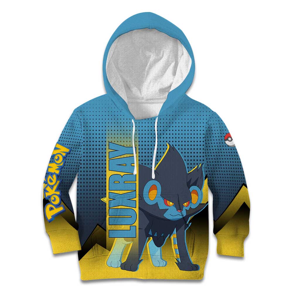 Luxray from Poké Kid Hoodie with Electric Type Power and Dynamic Pose Design - The Mazicc