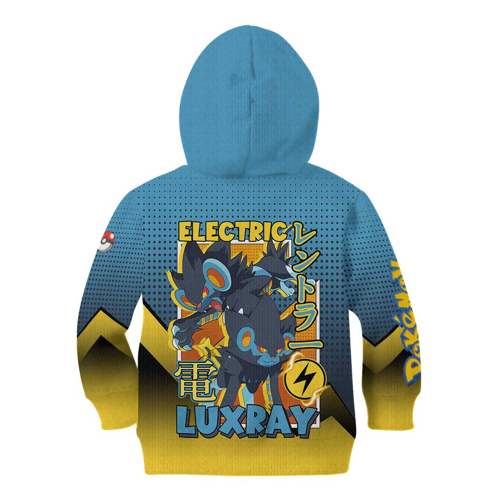 Luxray from Poké Kid Hoodie with Electric Type Power and Dynamic Pose Design - The Mazicc