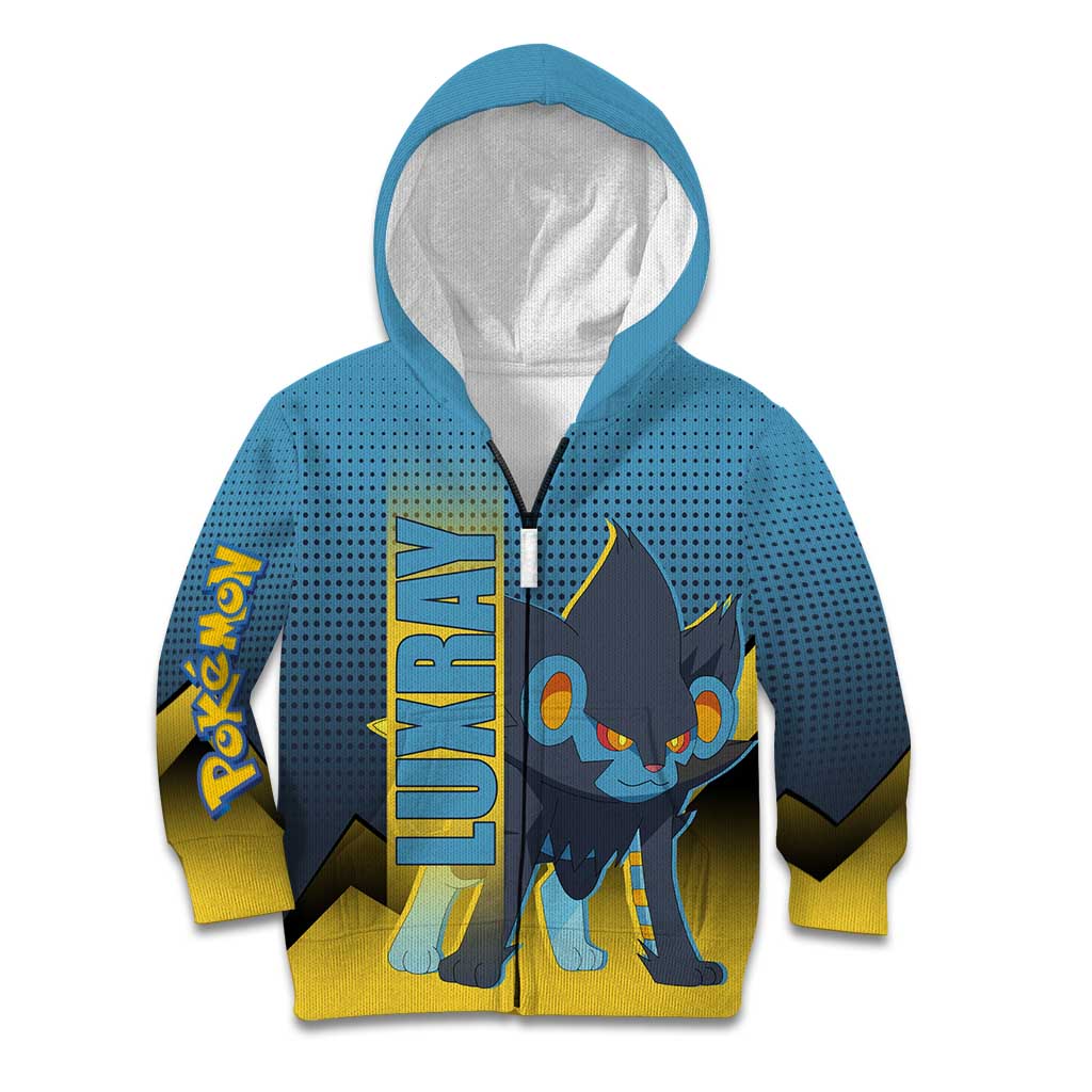 Luxray from Poké Kid Hoodie with Electric Type Power and Dynamic Pose Design - The Mazicc