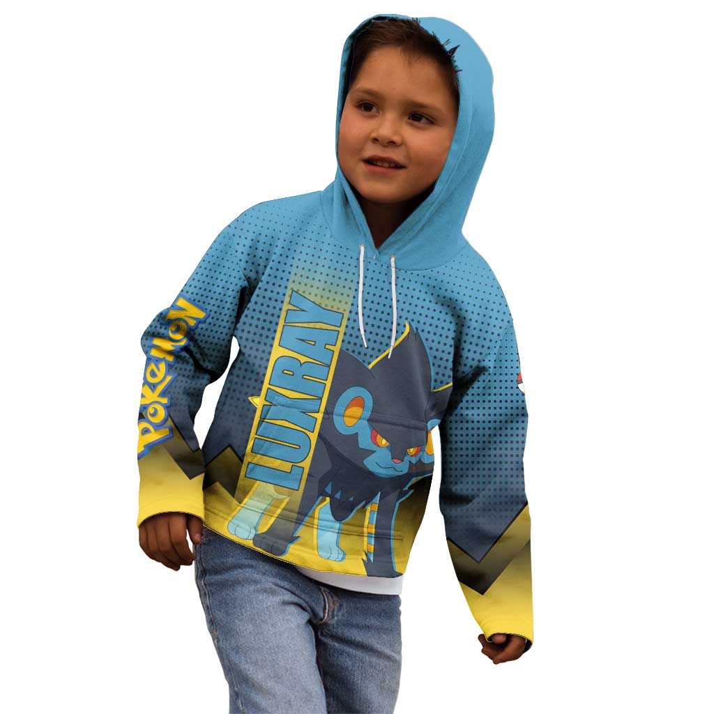 Luxray from Poké Kid Hoodie with Electric Type Power and Dynamic Pose Design - The Mazicc