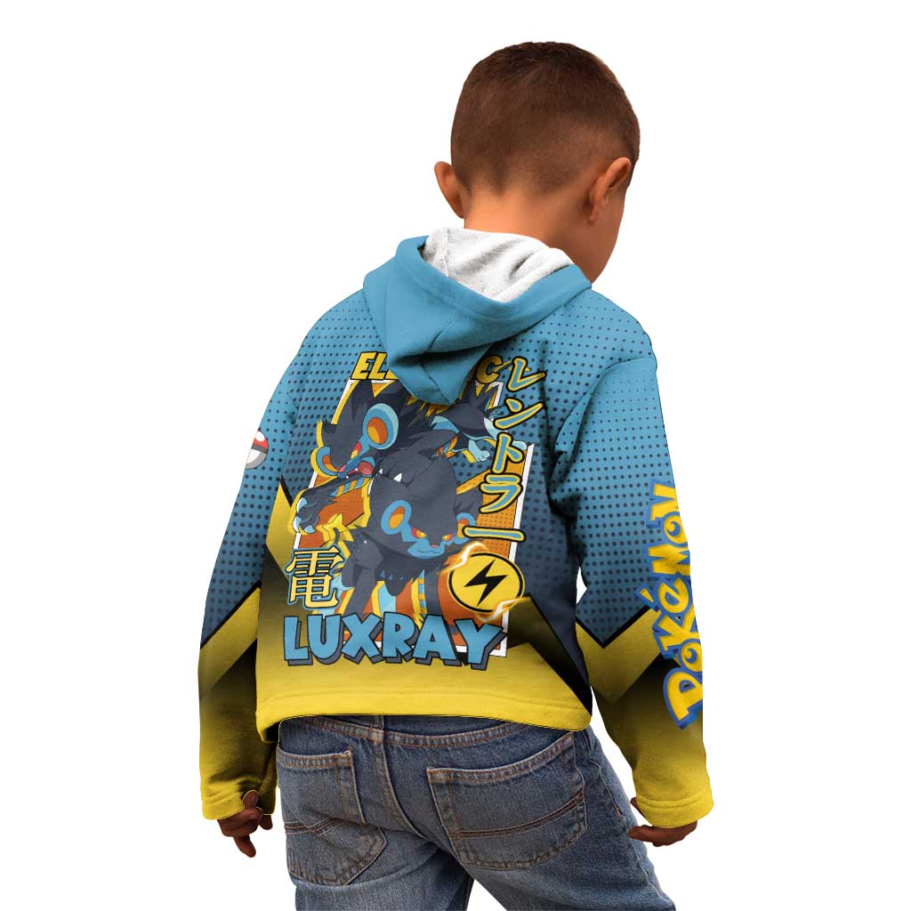 Luxray from Poké Kid Hoodie with Electric Type Power and Dynamic Pose Design - The Mazicc