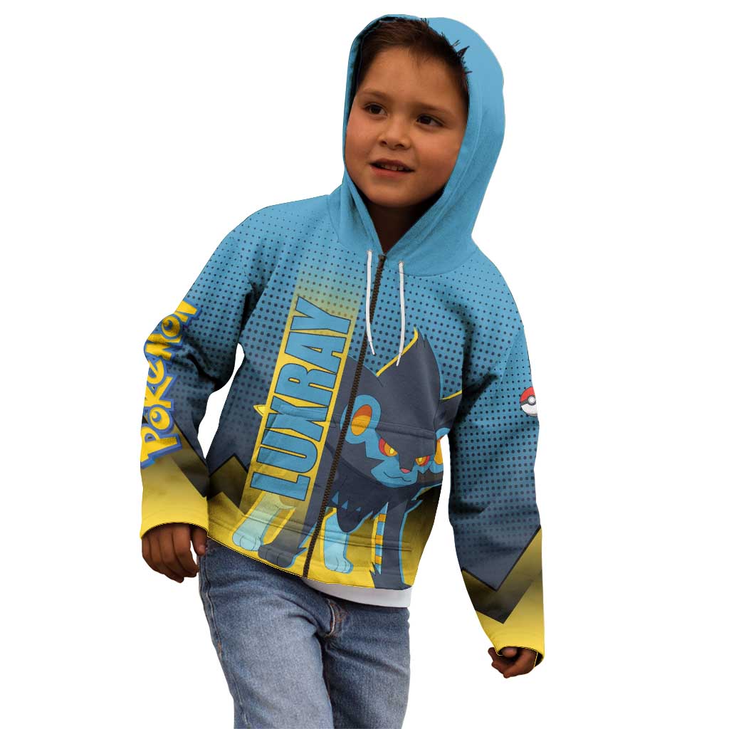 Luxray from Poké Kid Hoodie with Electric Type Power and Dynamic Pose Design - The Mazicc