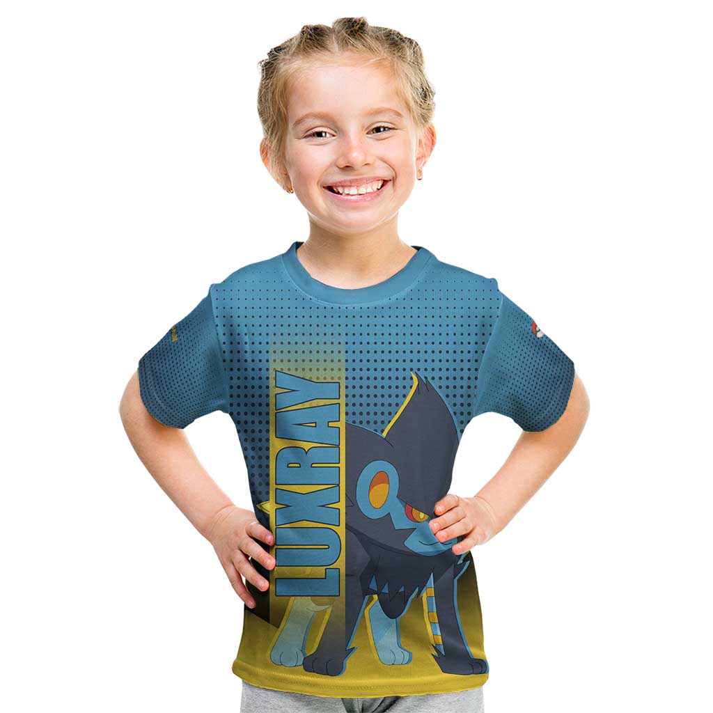 Luxray from Poké Kid T Shirt with Electric Type Power and Dynamic Pose Design - The Mazicc