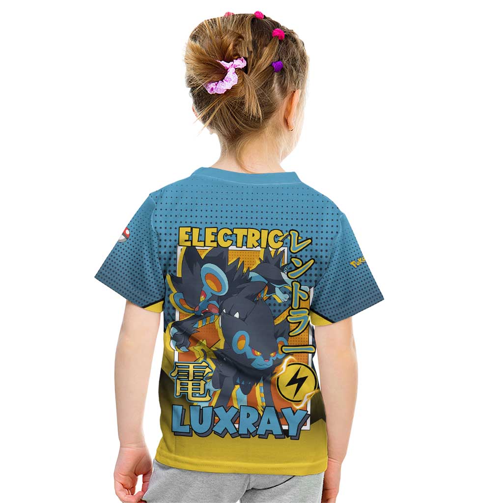 Luxray from Poké Kid T Shirt with Electric Type Power and Dynamic Pose Design - The Mazicc