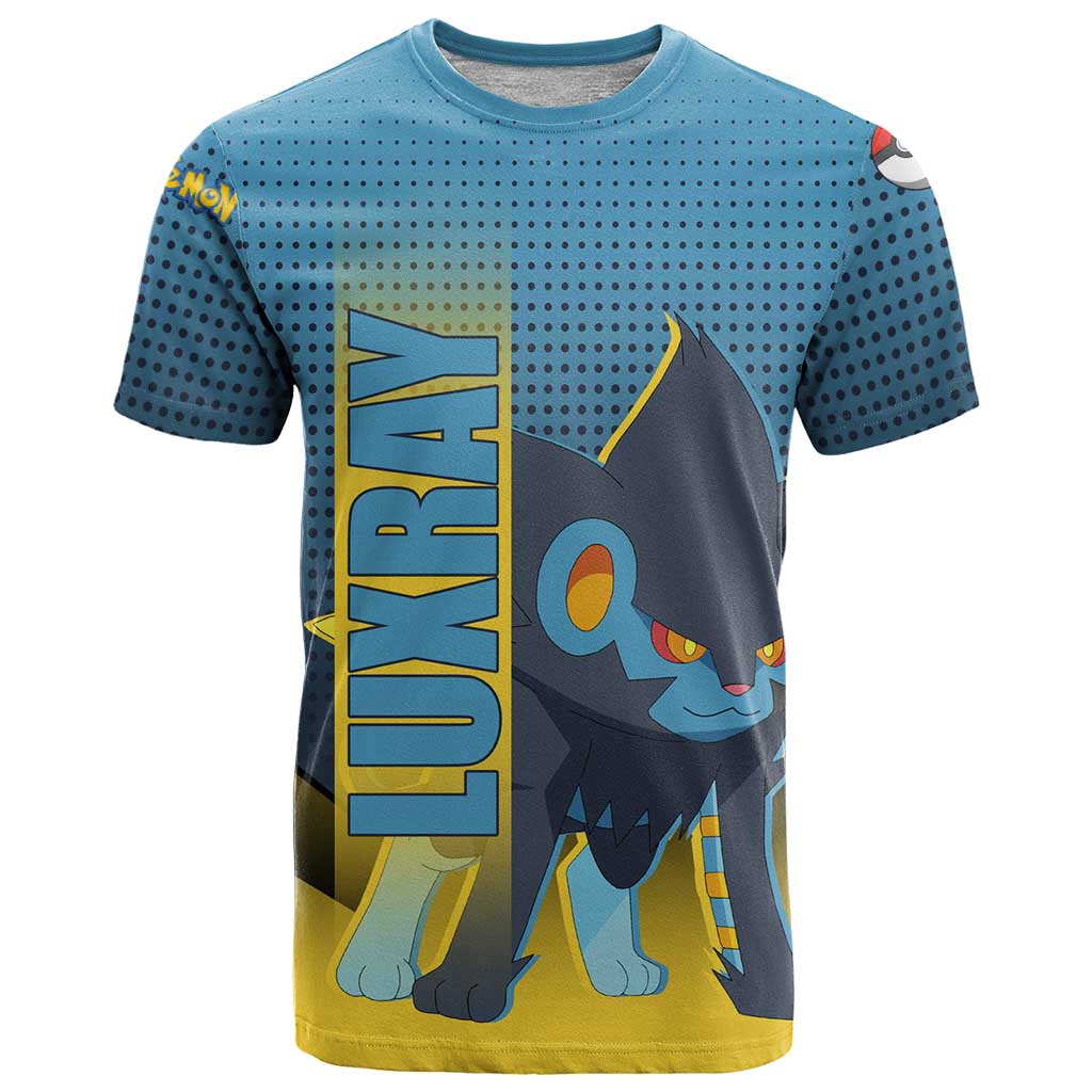 Luxray from Poké T Shirt with Electric Type Power and Dynamic Pose Design - The Mazicc