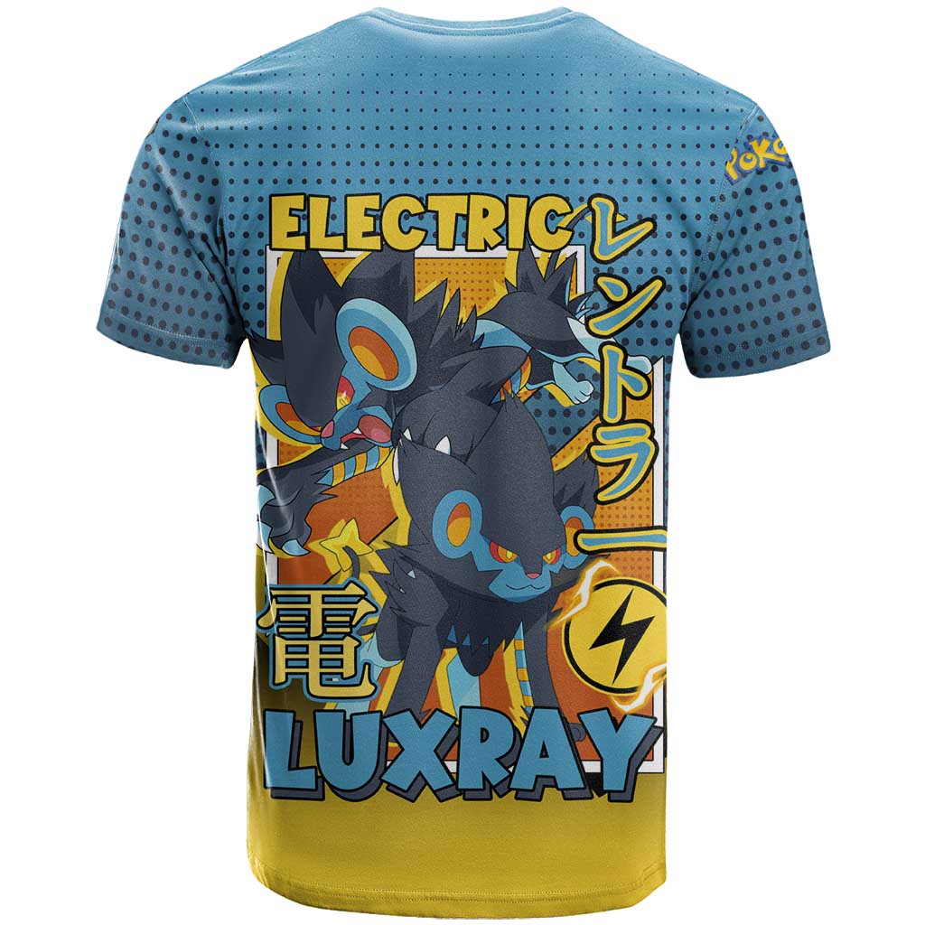 Luxray from Poké T Shirt with Electric Type Power and Dynamic Pose Design - The Mazicc