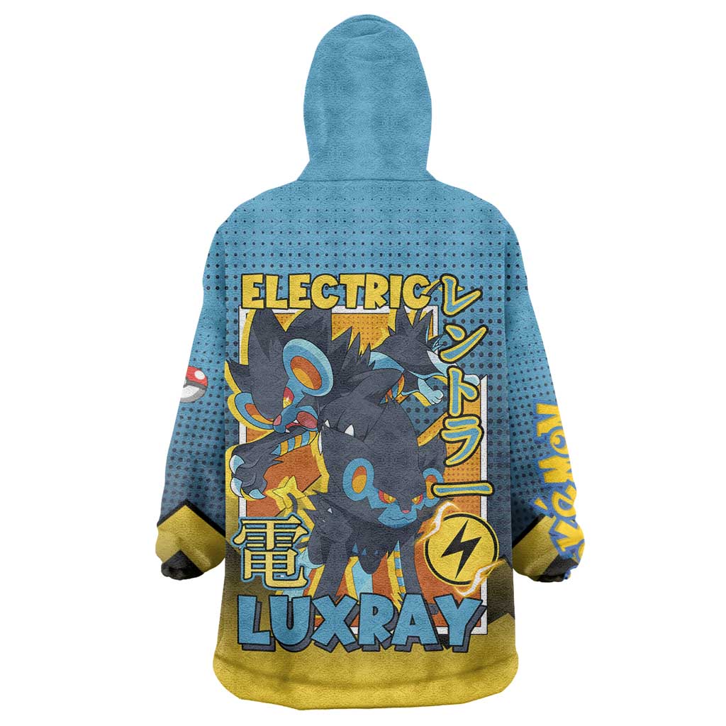 Luxray from Poké Wearable Blanket Hoodie with Electric Type Power and Dynamic Pose Design - The Mazicc