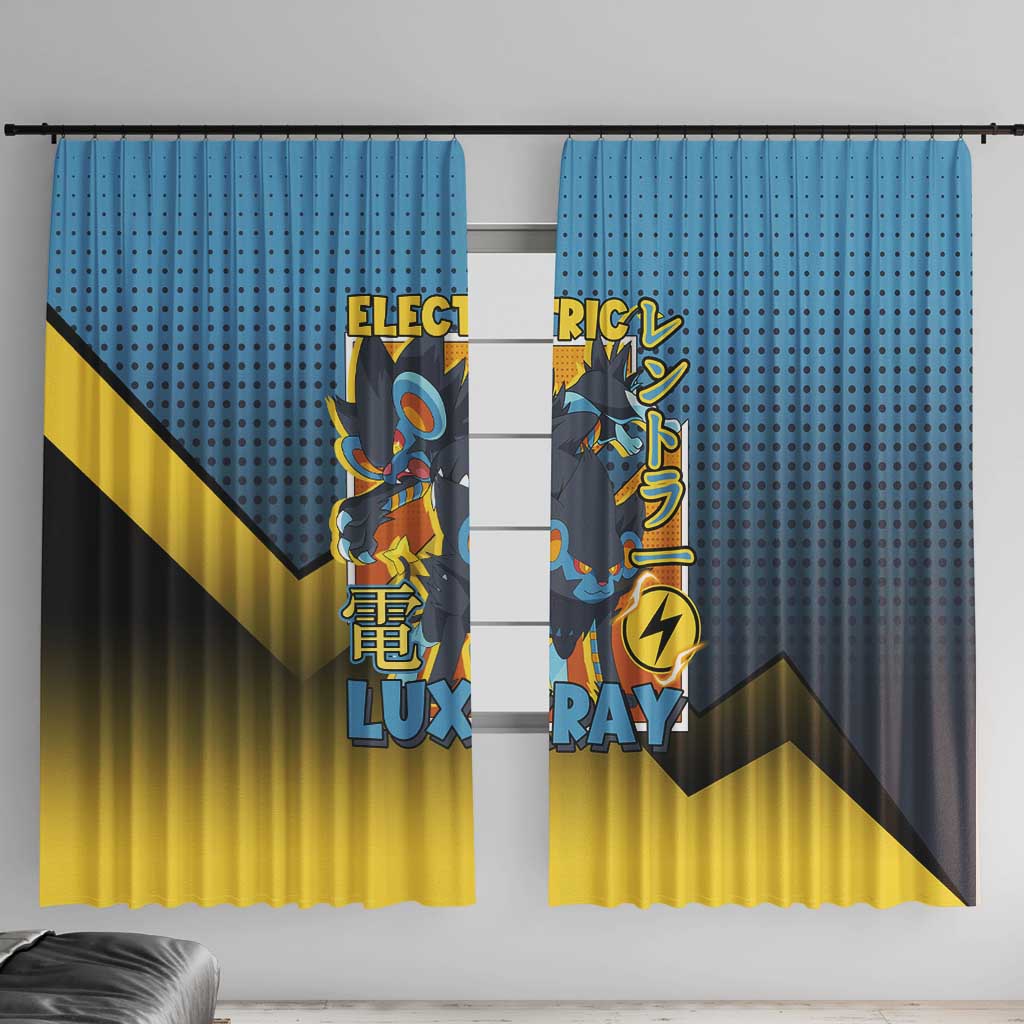 Luxray from Poké Window Curtain with Electric Type Power and Dynamic Pose Design - The Mazicc