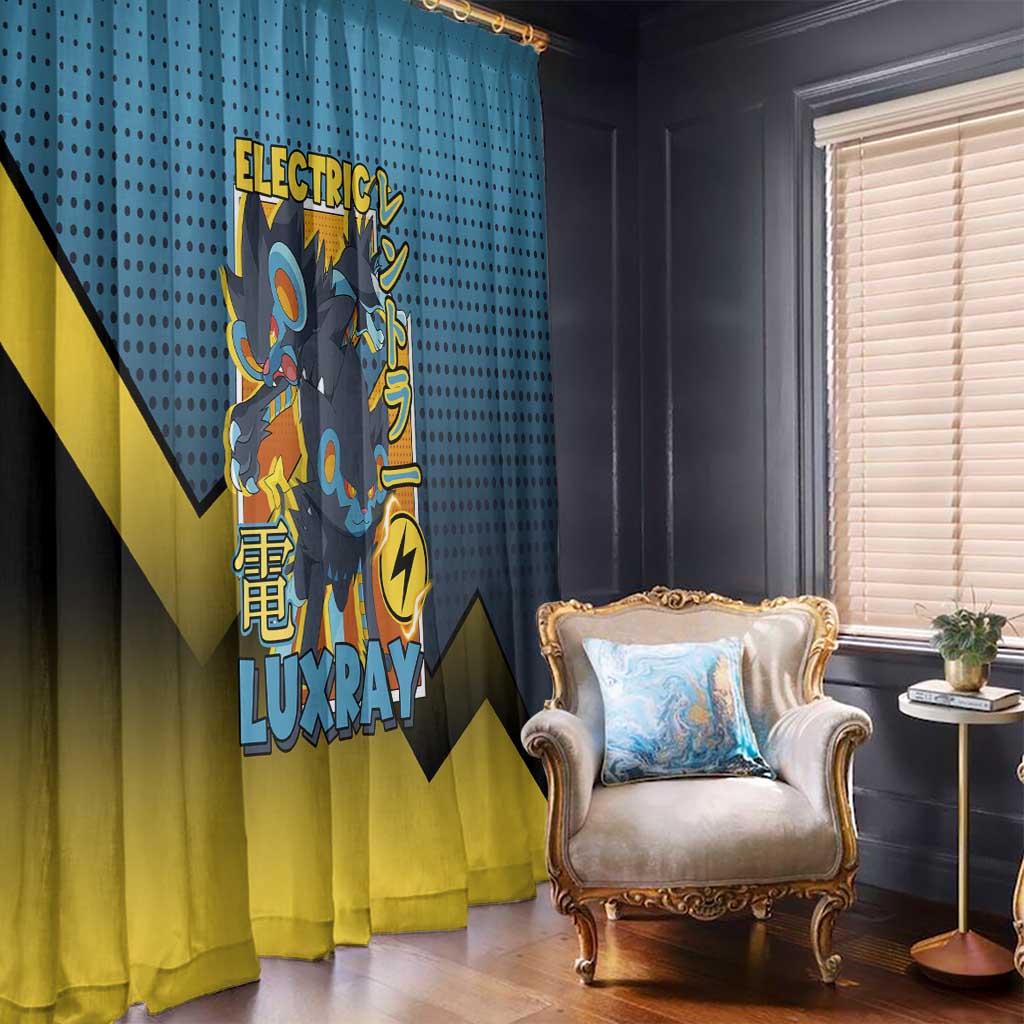 Luxray from Poké Window Curtain with Electric Type Power and Dynamic Pose Design - The Mazicc