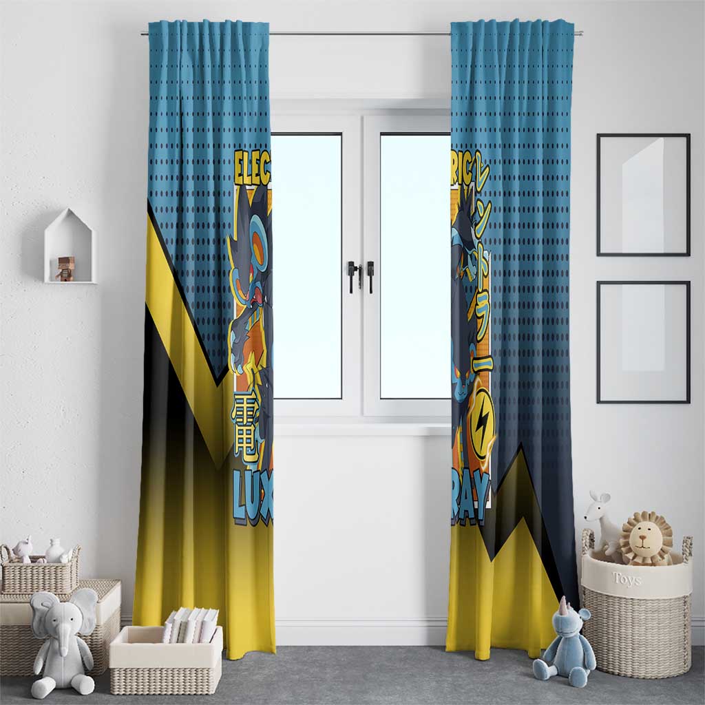 Luxray from Poké Window Curtain with Electric Type Power and Dynamic Pose Design - The Mazicc