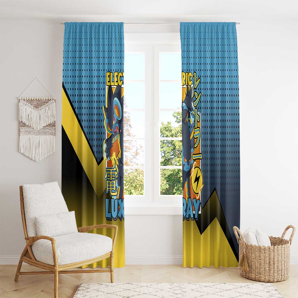 Luxray from Poké Window Curtain with Electric Type Power and Dynamic Pose Design - The Mazicc