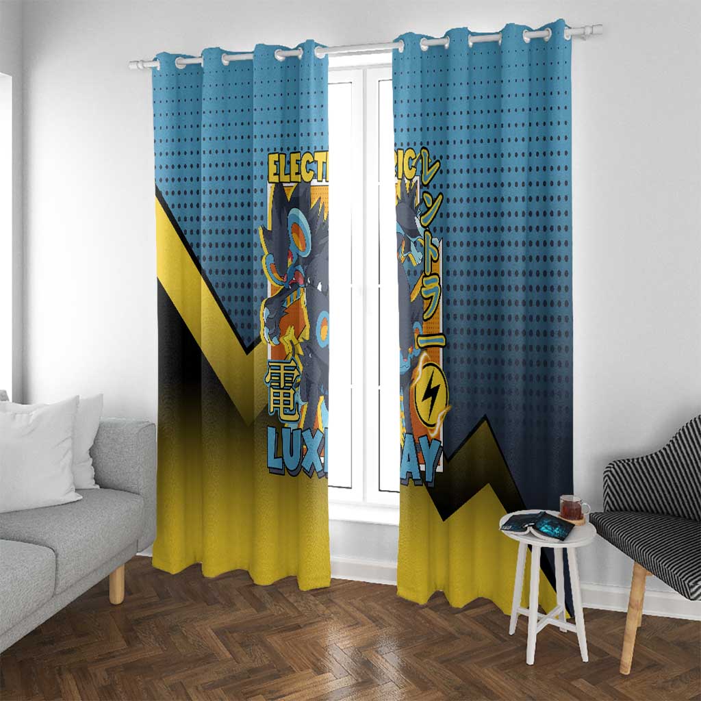 Luxray from Poké Window Curtain with Electric Type Power and Dynamic Pose Design - The Mazicc