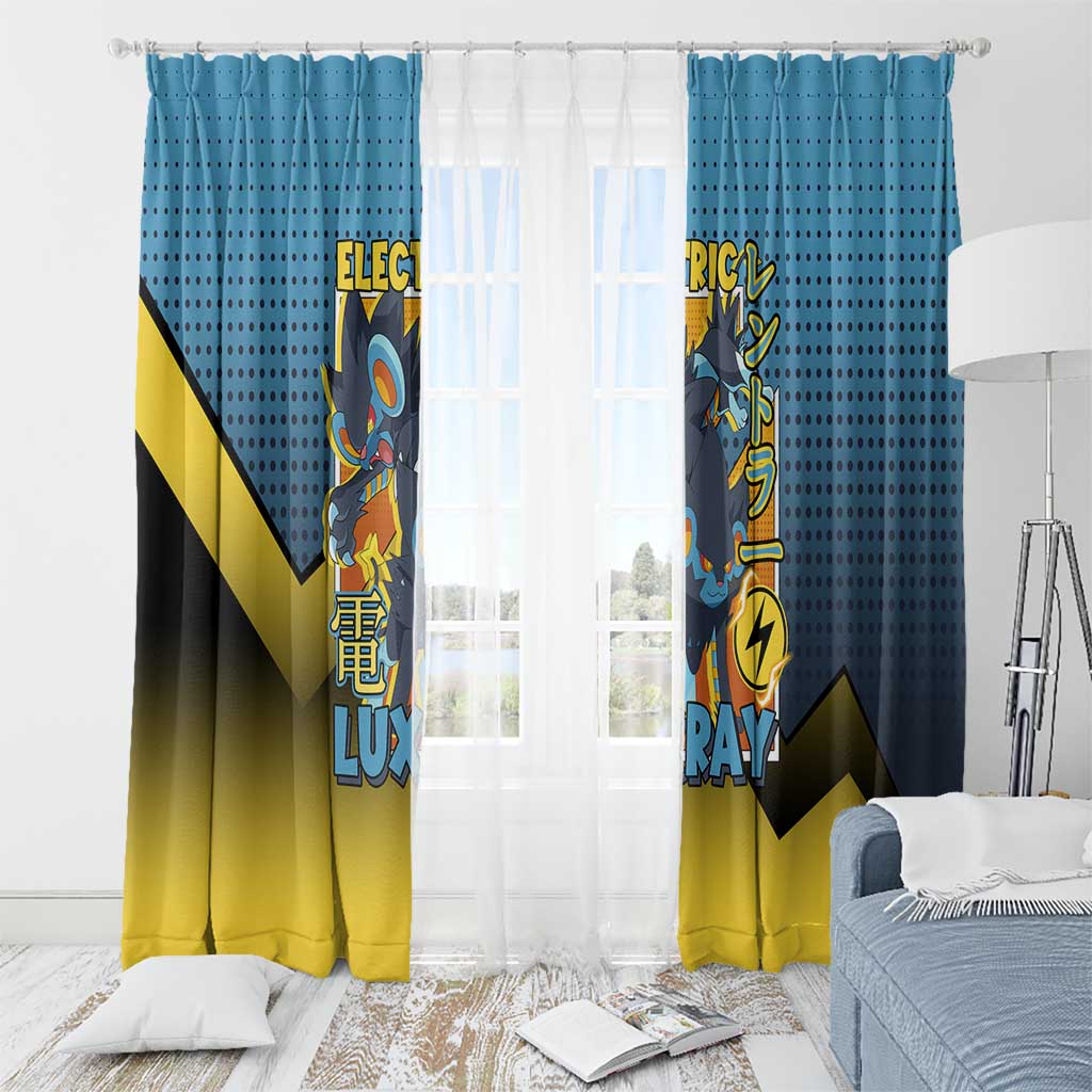 Luxray from Poké Window Curtain with Electric Type Power and Dynamic Pose Design - The Mazicc
