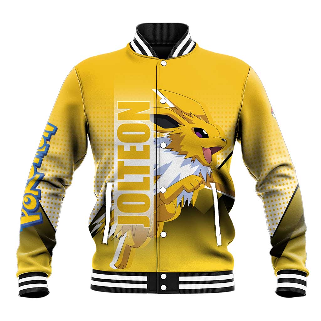 Jolteon from Poké Baseball Jacket with Electric Type Thunderbolt and Speed Design - The Mazicc