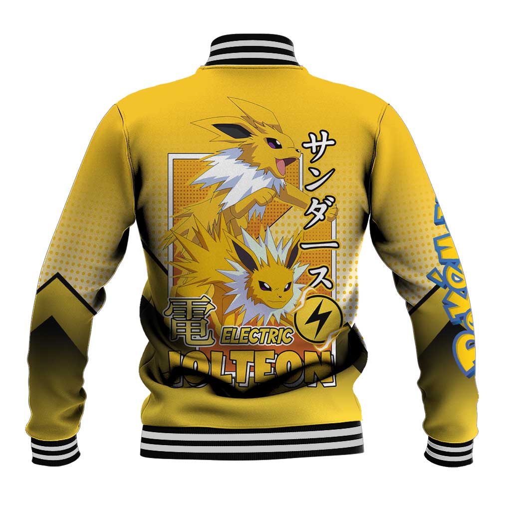 Jolteon from Poké Baseball Jacket with Electric Type Thunderbolt and Speed Design - The Mazicc