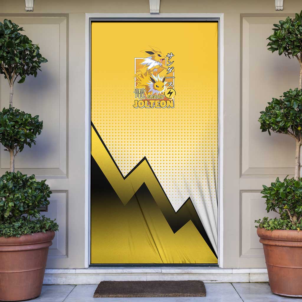 Jolteon from Poké Door Cover with Electric Type Thunderbolt and Speed Design - The Mazicc