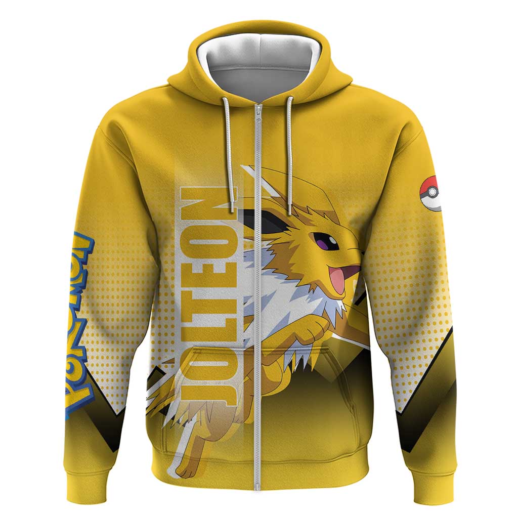 Jolteon from Poké Hoodie with Electric Type Thunderbolt and Speed Design - The Mazicc