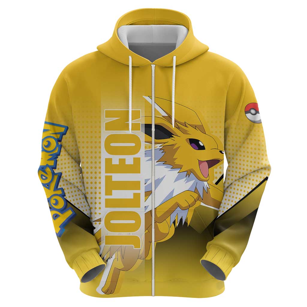 Jolteon from Poké Hoodie with Electric Type Thunderbolt and Speed Design - The Mazicc