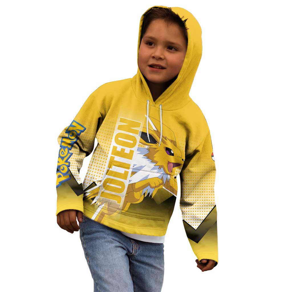 Jolteon from Poké Kid Hoodie with Electric Type Thunderbolt and Speed Design - The Mazicc